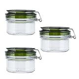 Hohopeti 3 Stück Transparente Pet Kosmetikdosen Luftdichte Cremetiegel mit Schraubverschluss...