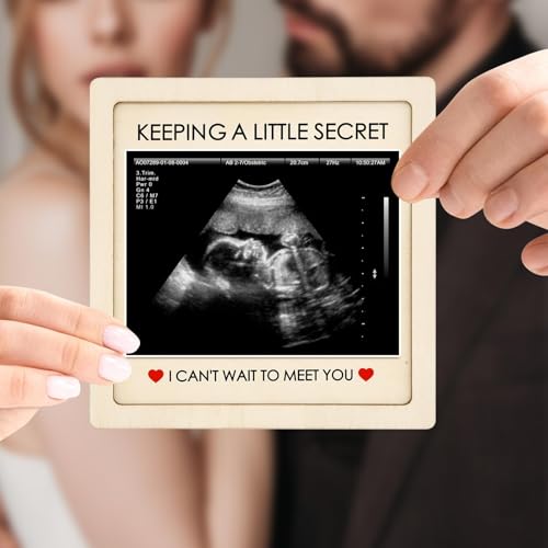 CYUXING Babyankündigungsschild, Schwangerschaftsankündigung für Großeltern, Baby Verkündun Schwangerschaftsverkündung Ultraschall-Bilderrahmen ultraschallbilder Pregnancy Announcement Memory Frames