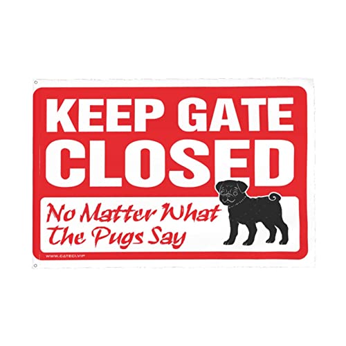 Drapeau carlin Keep Gate Closed pour chambre d'ado 152x244 cm - 6