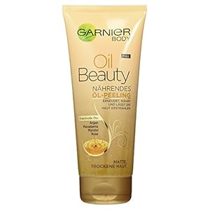 Garnier Oil Beauty voedende oliepeeling voor dieptereiniging van de poriën, met 4 beauty-oliën uit argan, macadamia, amandel en rozen, 200 ml