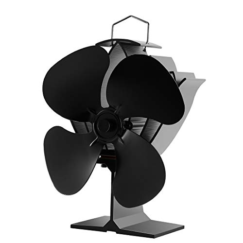 Ventilador Impulsado por Energía Térmica, Ventilador Silencioso para Chimenea, Ventilador Ecológico Sin Electricidad, Ventilador De Cuatro Aspas
