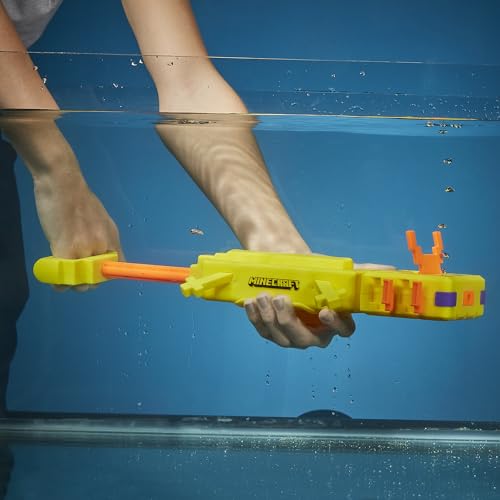 Nerf Super Soaker Minecraft Axolotl Water Blaster, Minecraft Axolotl Mob Design, Outdoor Water Toy, Outdoor Games for Kids - image 9