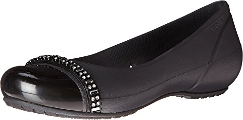 Crocs Women's Cap Toe Rhinestone Flat