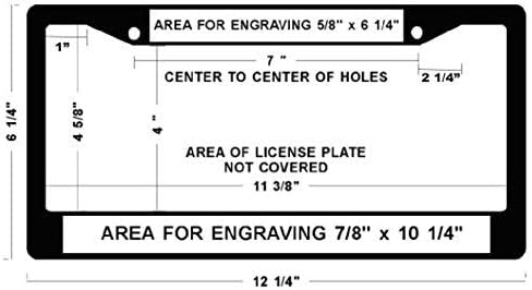 Custom Personalized Laser Engraved License Plate Frame
