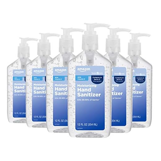 Amazon Basic Care - Original Hand Sanitizer 62%, 12 fl oz (Pack of 6)