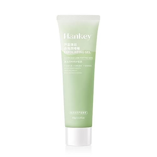 Exfoliante facial de aloe vera, gel peeling para aclarar la piel para cara y cuerpo, exfolia suavemente y limpieza profunda de los poros, hidratante