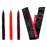 Artibetter 3 Stück Niedertemperatur-Tropfkerzen mit Satin-Augenbinde Wachs-Tropfkerzen Romantische Kerzen Lange Dünne Kerzen Lieben Kerzen für Paarliebhaber