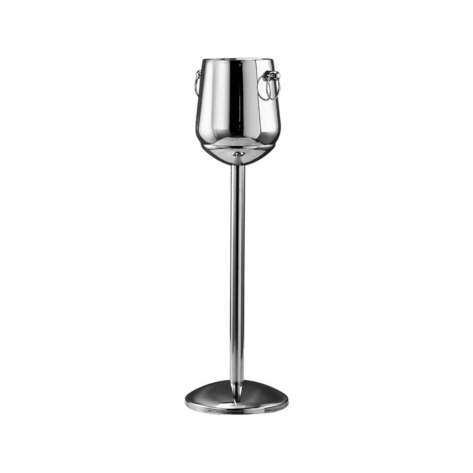 Lijiaxiuyc-101 ice bucket Creative Stainless Steel Ice Bucket With Rack For Champagne, Beer, And Beverage Containers champagne bucket(Large)
