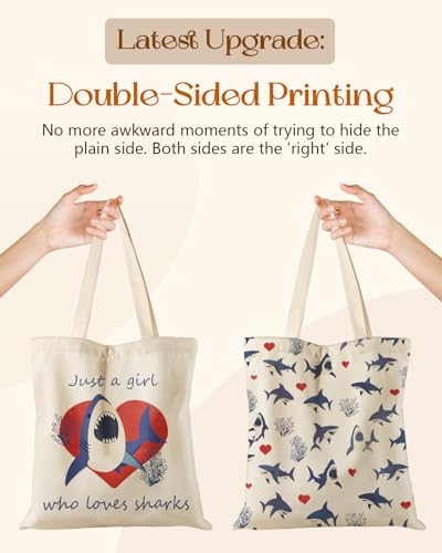 Image of Miss Adola Cute Canvas Tote Bag for Women Girls - Animal Lover Aesthetic Bags with Magnetic Buckle and Zipper Inner Pocket