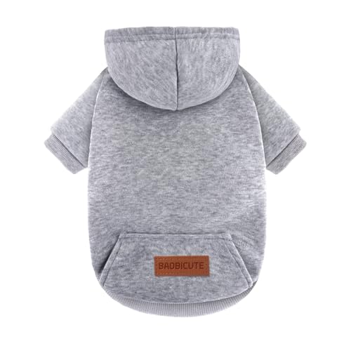 Image of 1 Pack Dog Hoodie Warm Hood Dog Sweater Cold Weather Small Dogs Sweatshirt Comfort Pet Clothes for Small Medium Dogs with Pockets Cats Chihuahua Clothes for Male Female Girl Boy Sporty Daily Wear