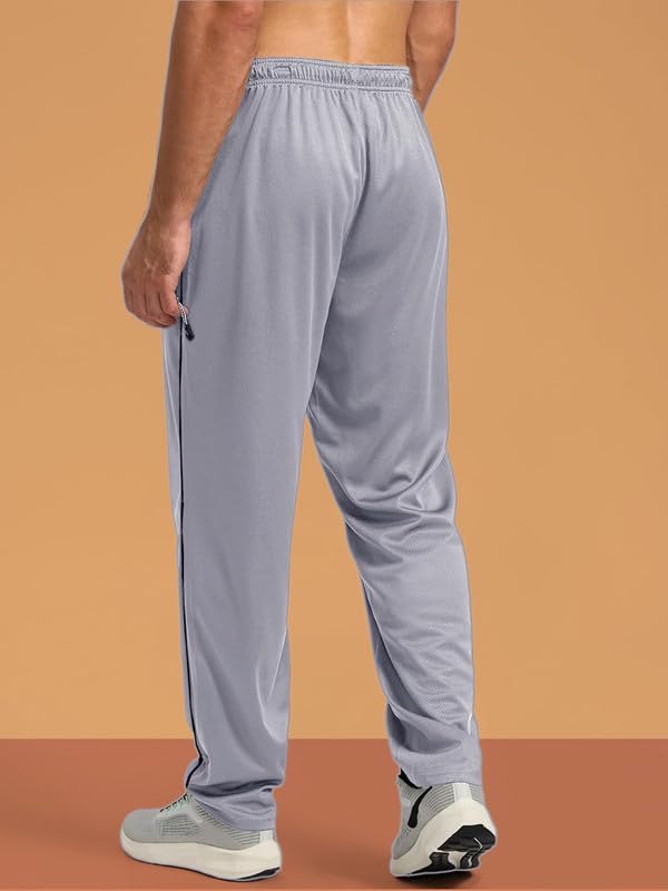 Image of Pinkmint Men's Spandex Track Pant ll Stylish Regular Fit Track with Side Zip Pocket ll Gym Wear ll Yoga ll Sports (Pack of 1 | Available in Plus Size)