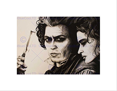 Wee Blue Coo Sweeney Todd Johnny Depp Maguire Impresión del Arte 12 x 16 Pulgadas