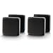 2pcs 6mm Black Cube Barbell Earrings Men, Stainless Steel Cheater Fake Ear Plugs Gauges Illusion Tunnel