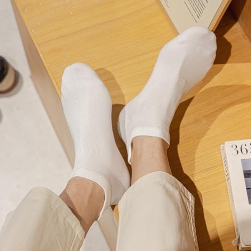 6 Pairs Ankle Socks for Men, Cushioned Low Cut Casual Socks Mens Ankle Socks With Heel Tab Size 7-114