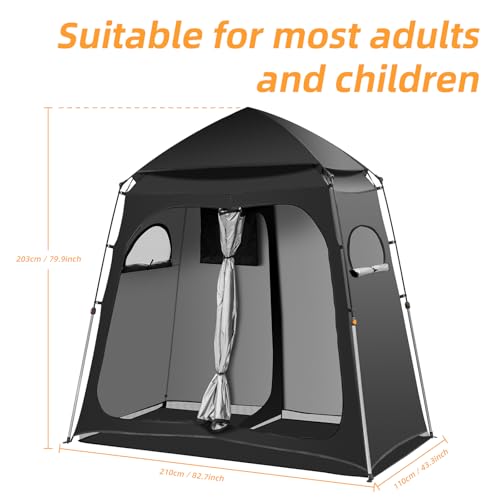 Camping Shower Tent, Pop Up Portable Outdoor Privacy Tent for Changing,Toilet,Bathroom miniatura 6
