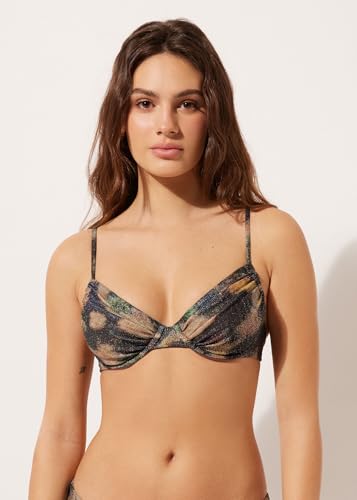 Woman's Balconette Swimsuit Top Sparkling Camouflage2