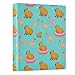ALAZA Capybara Flamingo Blue 3 Ring Binder Holds of 200 Sheets Fits Letter Sized Paper D-Ring Organizer for School Home Work Office Supplies 2 Pack