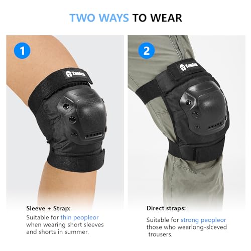 Tanden Skate Protective Gear - Adult Knee and Elbow Pads for Roller Skating and Skateboarding
