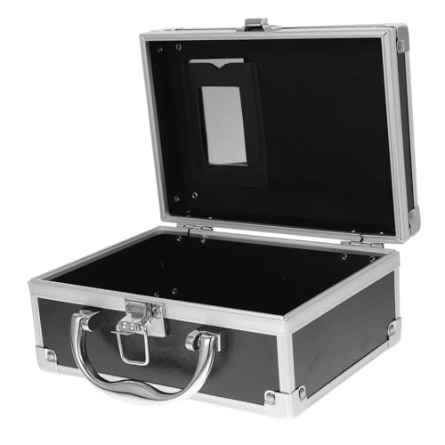 minkissy Portable Aluminum Tool Box Makeup Travel Case Instrument Storage Box Organizer