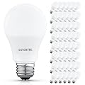 LUXRITE A19 LED Light Bulb 75 Watt Equivalent, 5000K Bright White, 1100LM, Non-Dimmable, Standard LED Light Bulbs, 9.5W, E26 Base, Enclosed Fixture Rated, Damp Rated, ETL Listed (48 Pack)