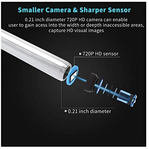 Qawachh Ear Otoscope 1080p Endoscope Inspection Camera ip67 with 6 Adjustable LED Lights Magnifier Visual 2