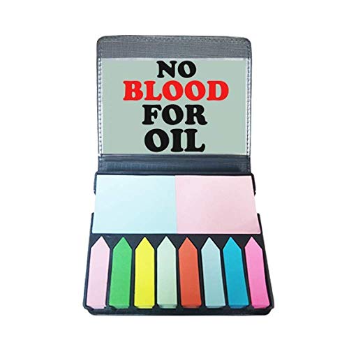 Marque-page autocollant couleur No Blood for Oil repositionnable et ultra visible