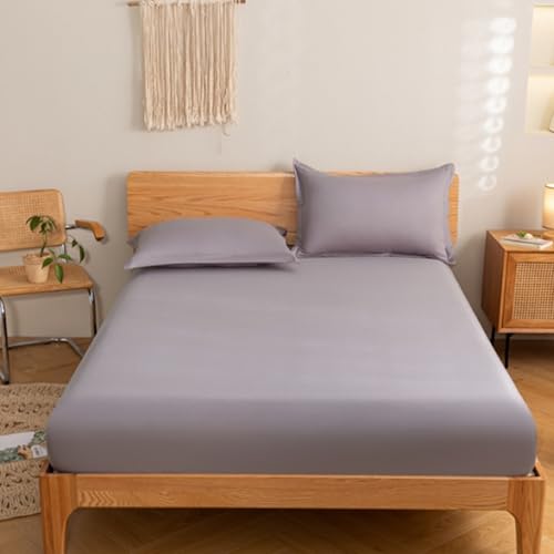 KLUOT Flauschig Spannbettlaken Baumwolle hellblau 90 x 200 + 30 cm für dichte Matratzen