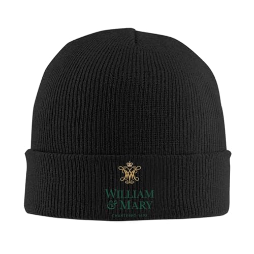 College of William and Mary Beanie Hat for Men and Women Winter Warm Hats Knit Slouchy Thick Skull Cap Black