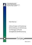  Untersuchungen zur Einspritzung, Gemischbildung und Verbrennung von Flüssiggas (LPG) bei strahlgeführter Direkteinspritzung (Forschungsberichte aus dem Institut für Kolbenmaschinen)