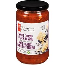PC White Corn & Black Beans Salsa, Mild, 650mL/22 oz., {Imported from Canada}