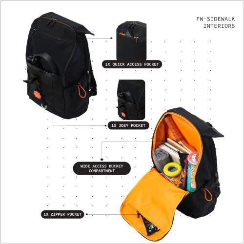 Image of Sidewalk 21L Laptop Backpack 15.6 Inch College Daily Carry | Water Resistant Easy Access Tech Slot Lightweight Nylon Padded Shoulder Straps Luggage Strap Side Bottle Pocket For Men Women