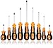 Jeu de 9 Tournevis Magnétiques Robustes Outil Multifonctionnel de Tournevis Cruciforme et à 4 Têtes Plates et 5 Cruciformes et Poignée Ergonomique Antidérapante