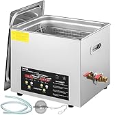 VEVOR Nettoyeur à Ultrasons Numérique 10 L, Chauffage 400 W, Ultrasons 240 W, Bac Ultrasons avec Chauffage et Minuterie, Appareil de Nettoyage Ultrasonique en Inox, pour Bijoux Lunettes Montres