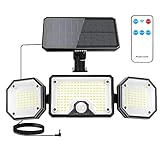 🌞【Fácil de instalar y ampliamente utilizado】Las luces de pared con energía solar se pueden montar fácilmente en las paredes con tornillos, no más cables desordenados y sin necesidad de comprar baterías. Se puede utilizar en áreas donde no hay suministro eléctrico. 3 modos ajustables, perfectas luces de inundación del anochecer al amanecer para su casa, garaje, césped, gallinero, cerca, etc.