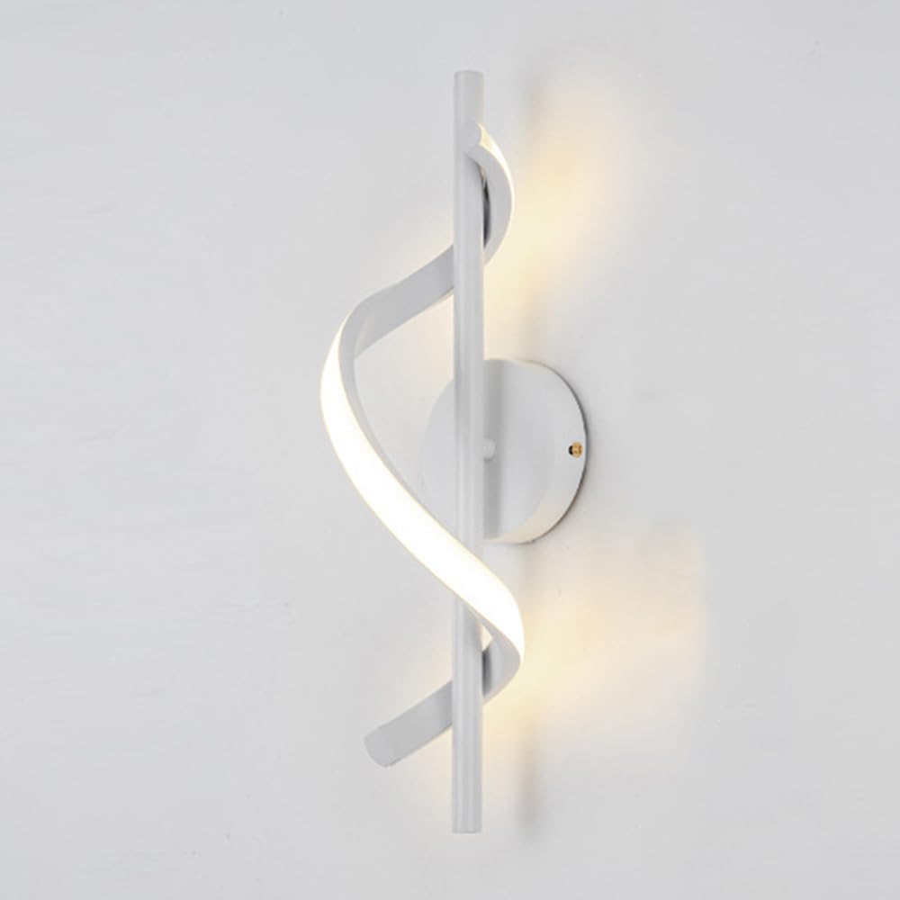 XINYASEE LED Wall lamp, tri-Colour Wall lamp, Modern Wall lamp, Creative Metal Wall lamp ，Wall Light Sconce Lighting Fixtures for Bedroom Living Room Hallway (White)