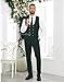 SPTALLFITJSV 3 Piece Mens Fashion Dress Suit Prom Wedding Formal Business Dinner Tuxedo Set Peak Lapel Christmas Suit Men Navy Blue 3XL