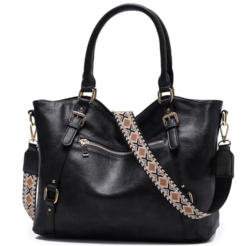 Sac a main femmes en cuir végan Chase Chic avec courroie ajustable amovible