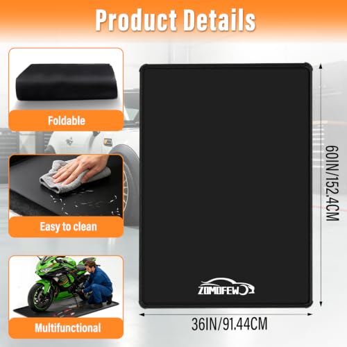 36" x 60" PVC Oil Spill Mat, 1.2-Inch High-Resilience Foam Raised Edge by ZOMOFEW - Used condition - Image 4