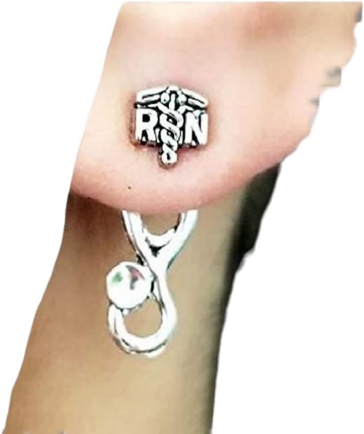 RN Nurse stud earrings - Registered Nurses Earrings - RN Student Graduation jewelry gifts for women