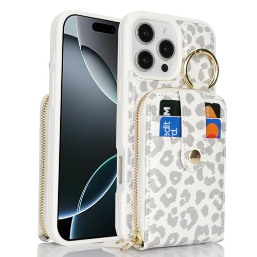 Étui en cuir pour iPhone 16 Pro avec porte-cartes chic SailorTech femme