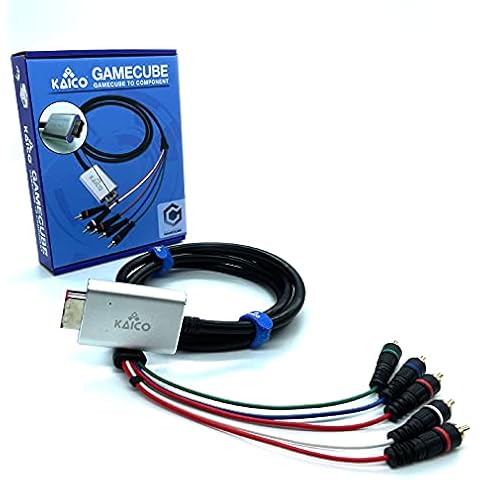 Kaico Component Cable Adapter Lead for the Nintendo GameCube Running GCVideo Lite Software - Supports Full Video and Audio. A Simple Plug and Play Gamecube component cable Cover
