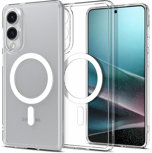 Spigen for Galaxy S25 Edge Case, Ultra Hybrid MagFit [Anti-Yellowing] [Compatible with MagSafe] [Fast Wireless Charging] - Clear White