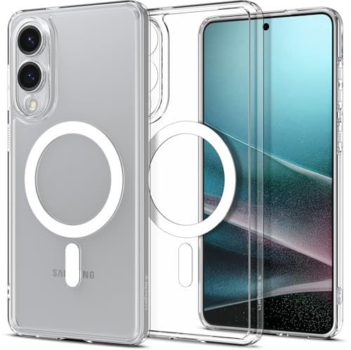 Spigen for Galaxy S25 Edge Case, Ultra Hybrid MagFit [Anti-Yellowing] [Compatible with MagSafe] [Fast Wireless Charging] - Clear White