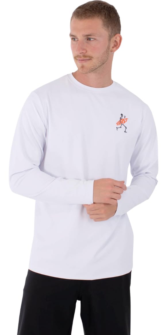 Hurley Men's Long-Sleeved Surf Lycra - Flamengue T-Shirt Uomo