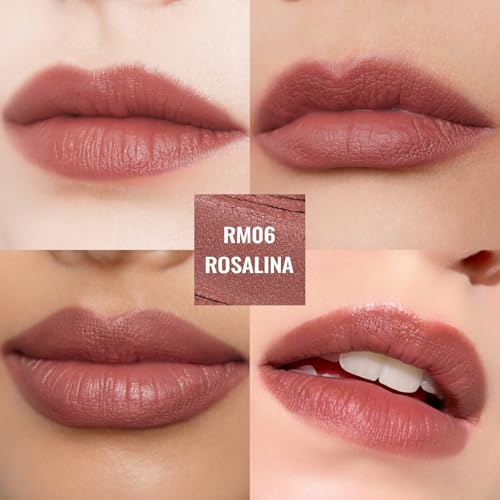 Image of Oulac Pink Nude Matte Lipsticks for Women, Silky Velvet Matte Lipstick, Soft Smooth Texture, High Impact Lip Color, Not Dry Lightweight Formula Infused with Vitamin E, Vegan&Cruelty Free RM06