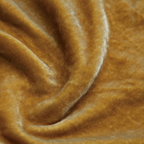 Image of HiEnd Accents Stella Faux Silk Velvet Saffron Long Lumbar Pillow