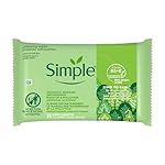 Simple Kind to Skin Facial Wipes Gentle and Effective Makeup Remover Cleansing Free from color and dye artificial perfume and harsh chemicals 25 Wipes