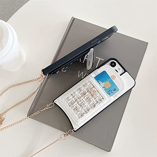 Carteira Crossbody Capa de couro PU para iPhone 14 Pro Max 13 12 11 pro max Alça de cordão com alça