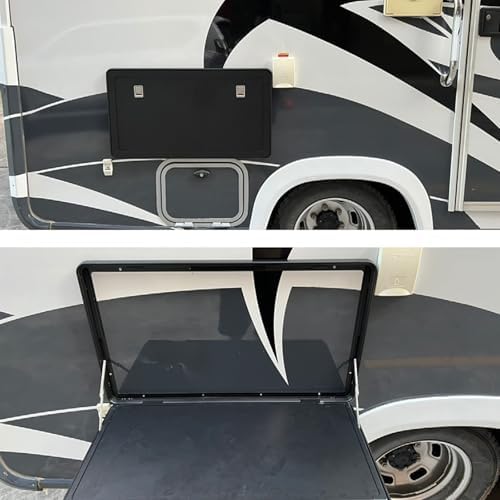 Lightweight Wall Mount Folding Table with Locking Buckle - Perfect for RVs, Campers, and Vans - Portable Picnic Table (White, 24"x18", 60x45cm)