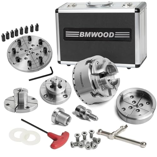 Wood Lathe Chuck Set with Dovetail and Pin Jaws